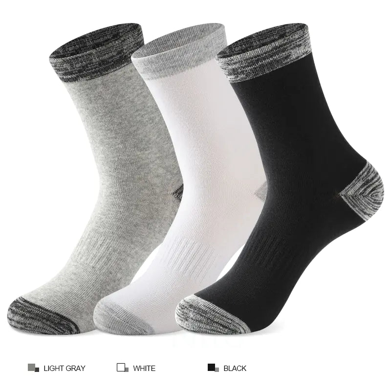 6 Pairs of Men's Cotton Winter Socks - Casual & Warm